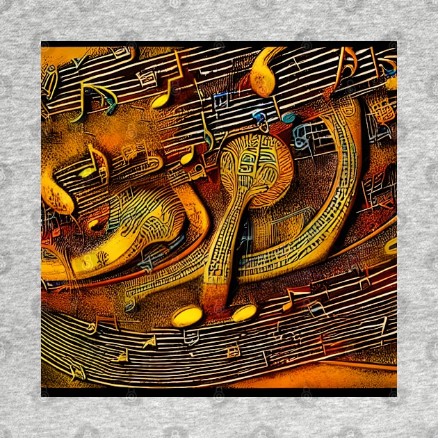 Artistic Impression Of Music Notation by Musical Art By Andrew